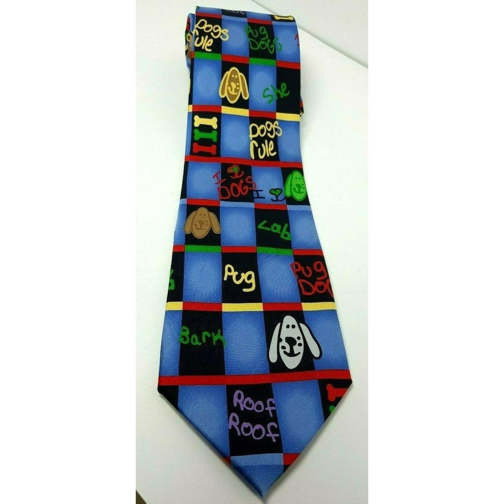 Mens Silk Necktie Expressions The Jimmy Fund Dogs Childs Art Cancer Institute